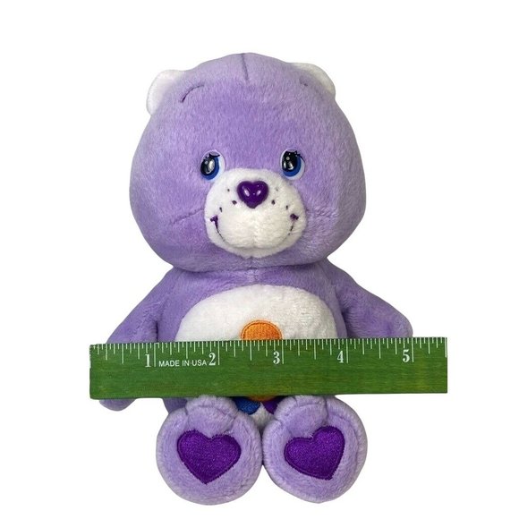 Care Bears Harmony Bear Stuffed Animal Purple Plush Toy Vintage TCFC Inc 8.5 in - Picture 9 of 10